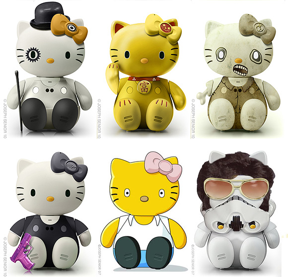 We have seen Joseph Senior's Cool Hello Kitty Maskups, here check out his 